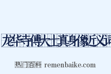 龙华寺傅大士真身像近义词是什么意思的图片